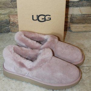 UGG NITA SUEDE SHEARLING SLIPPERS DUSK PINK 8